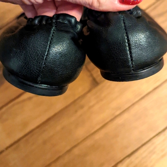 Tory Burch 8 M Black Jeweled Flats Ballet Shoes Genuine Leather Holiday Bling - Picture 9 of 12